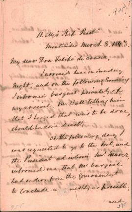 Carta de Mariquita Sánchez de  Mandeville a Felipe de Arana