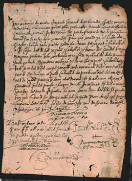 Licencia extendida por el Teniente de Gobernador de la provincia de Guayra, Antonio de Anazco