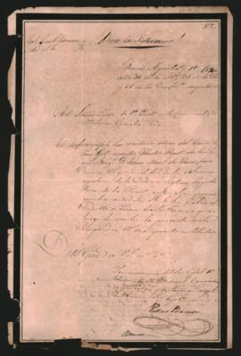Informe judicial del Coronel Pedro Ramos al Juez en lo criminal Doctor Lucas González Peña