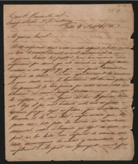 Carta del General Simón Bolívar, al Presidente del Consejo de Gobierno de Bolivia, General Andrés...