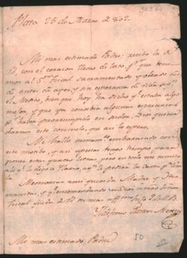 Carta de Ildefonso Ramos Mejía a su padre, Gregorio Ramos Mejía