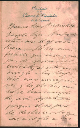 Carta de Ovidio Lagos a Ovidio Amadeo Lagos enviada desde Buenos Aires en 1890