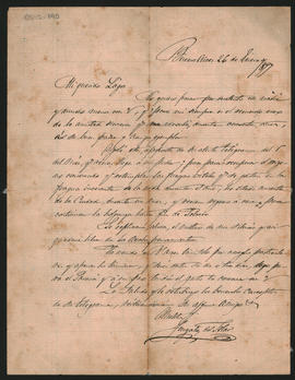 Carta de J. del Solar a Ovidio A. Lagos enviada desde Buenos Aires el 26 de enero de 1897