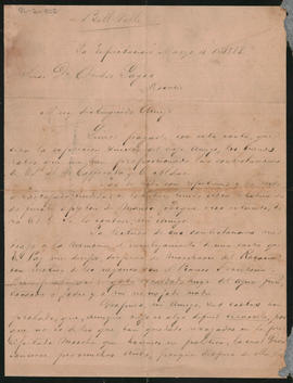 Carta de L. [Nicolovich] a Ovidio Lagos enviada el 4 de marzo de 1888