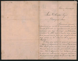 Carta de P[ablo] Riccheri a Ovidio Lagos enviada desde Palermo el 18 de febrero de 1878