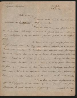 Carta de [Manuel Gorostiaga] a Ovidio A. Lagos enviada desde la legación argentina en Petrópolis ...
