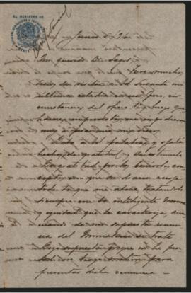 Carta de [...] a Ovidio A. Lagos enviada el 5 de junio de 1896