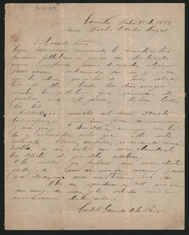 Carta de Carlota Garrido de la Peña a Ovidio A. Lagos enviada desde Coronda el 18 de julio de 1894