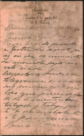Carta de Ovidio Lagos a Ovidio Amadeo Lagos, fechada en junio de 1890