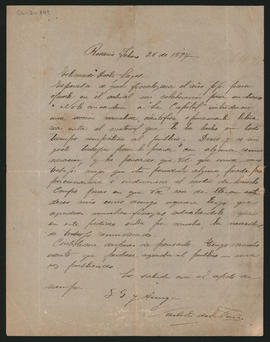 Carta de Carlota Garrido de la Peña enviada a Ovidio A. Lagos desde Rosario el 20 de febrero de 1897
