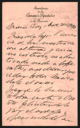 Carta de Ovidio Lagos a Ovidio Amadeo Lagos enviada desde Buenos Aires el 24 de diciembre de 1890