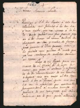 Carta del Capellán Gregorio Funes a Juan Antonio Lezica