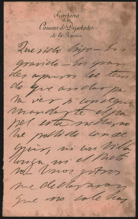 Carta de Ovidio Lagos a Ovidio Amadeo Lagos, fechada en julio de 1890