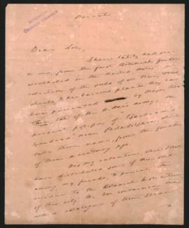 Carta de César Augusto Rodney a [...], comunicándole el envío de una caja con semillas procedente...