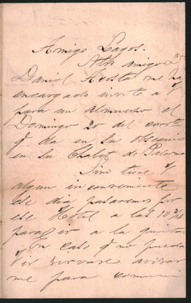 Carta de [...] de Arteaga a Ovidio Lagos enviada el 17 de mayo de 1888