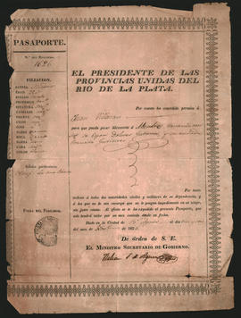 Partida de matrimonio de José María del Pino, con doña María Mercedes Sarasa, viuda de Casimiro N...