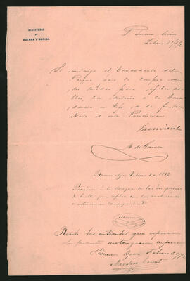 Resolución del Presidente de la República, Domingo Faustino Sarmiento