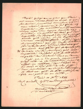 Carta del Barón de Bougainville al Almirante [...]